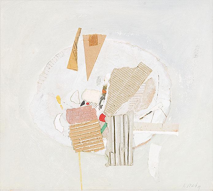 KARL KORAB* (born in 1937 in Falkenstein): KARL KORAB* (born in 1937 in Falkenstein) Composition, 1989 mixed media and collage/paper, 31.5 x 36 cm signed Korab, dated 89 provenance: gallery Vieille du Temple, Paris; private collection Vie