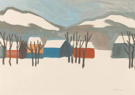 STEFAN PRASCHL* (Vienna 1910 - 1994 Vienna): STEFAN PRASCHL* (Vienna 1910 - 1994 Vienna) Winter landscape gouache/paper, 58 x 80 cm signed S. Praschl ESTIMATE € 500 - 800 STARTING PRICE € 500 T