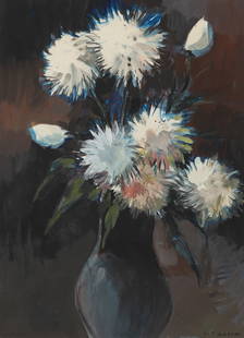 STEFAN PRASCHL* (Vienna 1910 - 1994 Vienna): STEFAN PRASCHL* (Vienna 1910 - 1994 Vienna)Vase with flowersgouache/paper, 64,5 x 47 cmsigned S. PraschlESTIMATE € 600 - 1000STARTING PRICE € 600