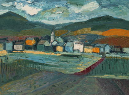 STEFAN PRASCHL* (Vienna 1910 - 1994 Vienna): STEFAN PRASCHL* (Vienna 1910 - 1994 Vienna)Landscapeoil/board, 61 x 81,6 cmsigned S. PraschlESTIMATE € 1000 - 2000STARTING PRICE € 1000The Austrian painter Stefan Praschl studied at the