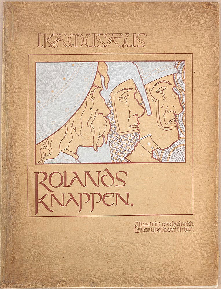 HEINRICH LEFLER ( Vienna 1863 - 1919 Vienna ): HEINRICH LEFLER ( Vienna 1863 - 1919 Vienna )Roland's squiresPages with numerous black-and-white illustrations, some full-page, by Heinrich Lefler and Josef Urbanoffset/paper, Book with 36 illustratio