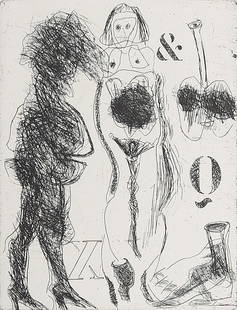 ADOLF FROHNER* ( Groszinzersdorf 1934 - 2007 Vienna ): ADOLF FROHNER* ( Groszinzersdorf 1934 - 2007 Vienna )Two nudesetching/paper 20,2 x 15,4 cmsigned FrohnerSCHÄTZPREIS / ESTIMATE °€ 80 - 150STARTPREIS / STARTIN