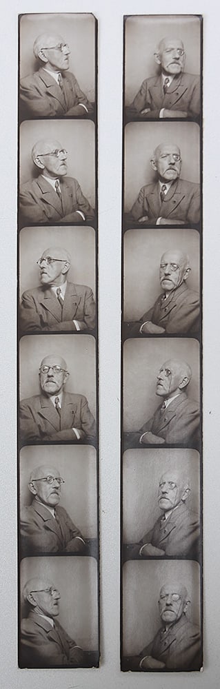 WILLY MICHEL* (1905 - 1976): WILLY MICHEL* (1905 - 1976) Henri de Régnier, french writer and poet gelatin silver print 30,2 x 3,8 cm SCHÄTZPREIS / ESTIMATE € 300 - 600 STARTPREIS / STAR