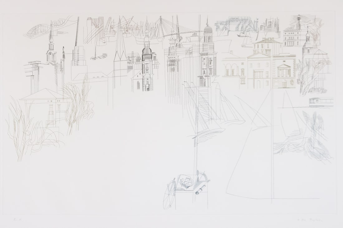 Otto Rohse* (Intersburg 1925 - 2016 Hamburg): Otto Rohse* (Intersburg 1925 - 2016 Hamburg)Hamburgetching/paper 34,3 x 54,2 cmsigned Otto Rohseverso inscribed and numbered Hamburg 2/85SCHÄTZPREIS / ESTIMATE °€ 80 - 150STARTPREIS / STARTING