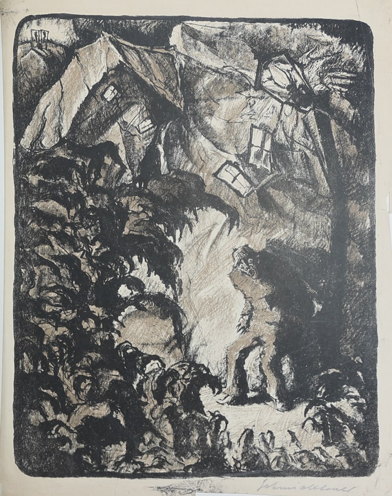 Ludwig Gottfried Schmidbauer* (Würzburg 1890-1975 Kirchberg): Ludwig Gottfried Schmidbauer* (Würzburg 1890-1975 Kirchberg)Lonelinesslithograph/paper 29 x 22,5 cmsigned SchmidbauerSCHÄTZPREIS / ESTIMATE °€ 100 - 200STARTPREIS / STARTING PRICE °€