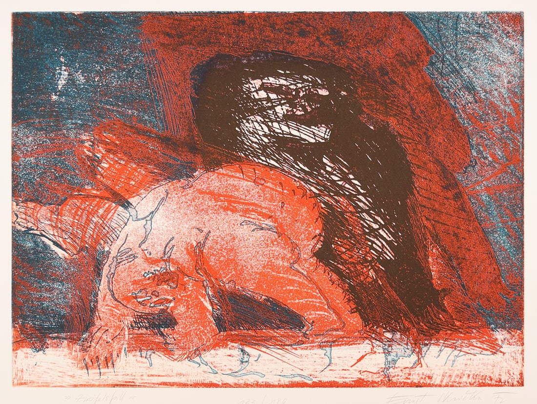 Ernst Skricka* (Vienna 1946 - 2020 Vienna): Ernst Skricka* (Vienna 1946 - 2020 Vienna)In case of doubt, 1975etching/paper 37 x 49,5 msigned Ernst Skricka, dated 75inscribed Zweifelsfall, numbered 133/150SCHÄ
