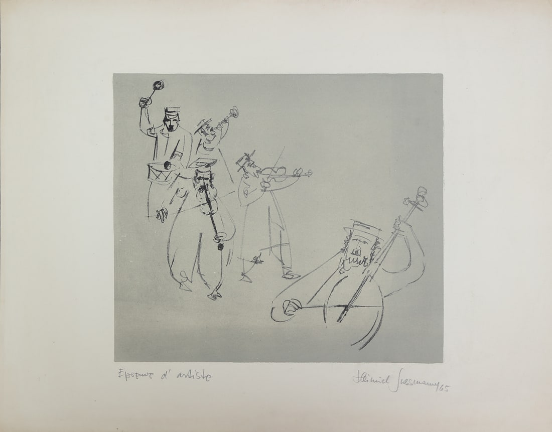 Heinrich Sussmann* (Tarnopol 1904 - 1986 Vienna): Heinrich Sussmann* (Tarnopol 1904 - 1986 Vienna)Musicianslithograph/paper 34 x 38 cmsigned Heinrich Sussmann, inscribed Épreuves d'ártistSCHÄTZPREIS / ESTIMATE °€