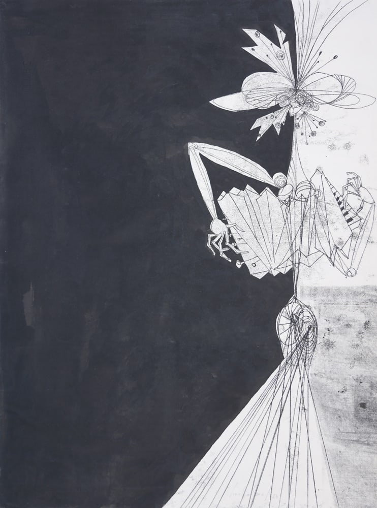 Gerhard Swoboda* (Neubistritz 1923 - 1974 Vienna): Gerhard Swoboda* (Neubistritz 1923 - 1974 Vienna)Lady, 1954mixed media/paper 62,8 x 47,3 cmsigned Swoboda, dated 54SCHÄTZPREIS / ESTIMATE € 300 - 400STARTPREI