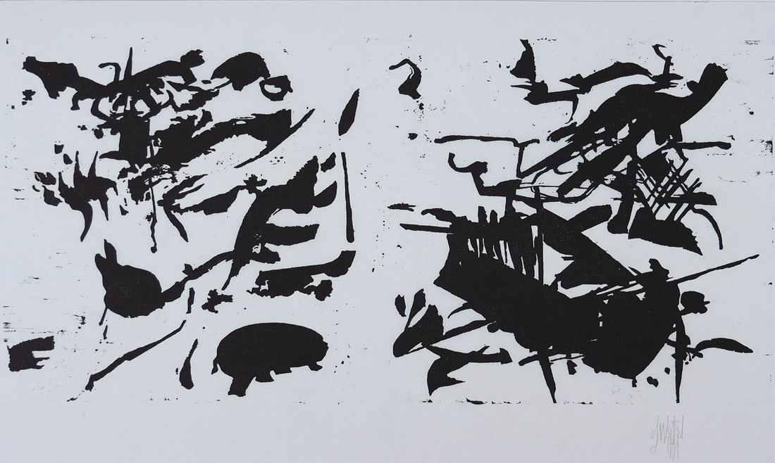 Anton Watzl* (Kleinmünchen 1930 - 1994): Anton Watzl* (Kleinmünchen 1930 - 1994)Untitled, 1979woodcut/paper 24 x 49,5 cmsigned Anton Watzl, dated 1979SCHÄTZPREIS / ESTIMATE °€ 50 - 100STARTPREIS / STARTING PRICE °€ 50Anton