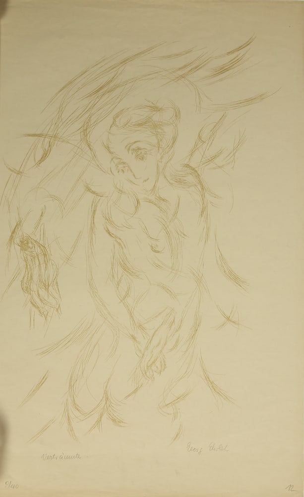 Georg Ehrlich* (Vienna 1897 - 1966 Lucerne): Georg Ehrlich* (Vienna 1897 - 1966 Lucerne)Dreamylithograph/paper 64 x 42,3 cmsigned Georg Ehrlich, inscribed Verträumtenumbered 0/40SCHÄTZPREIS / ESTIMATE °€