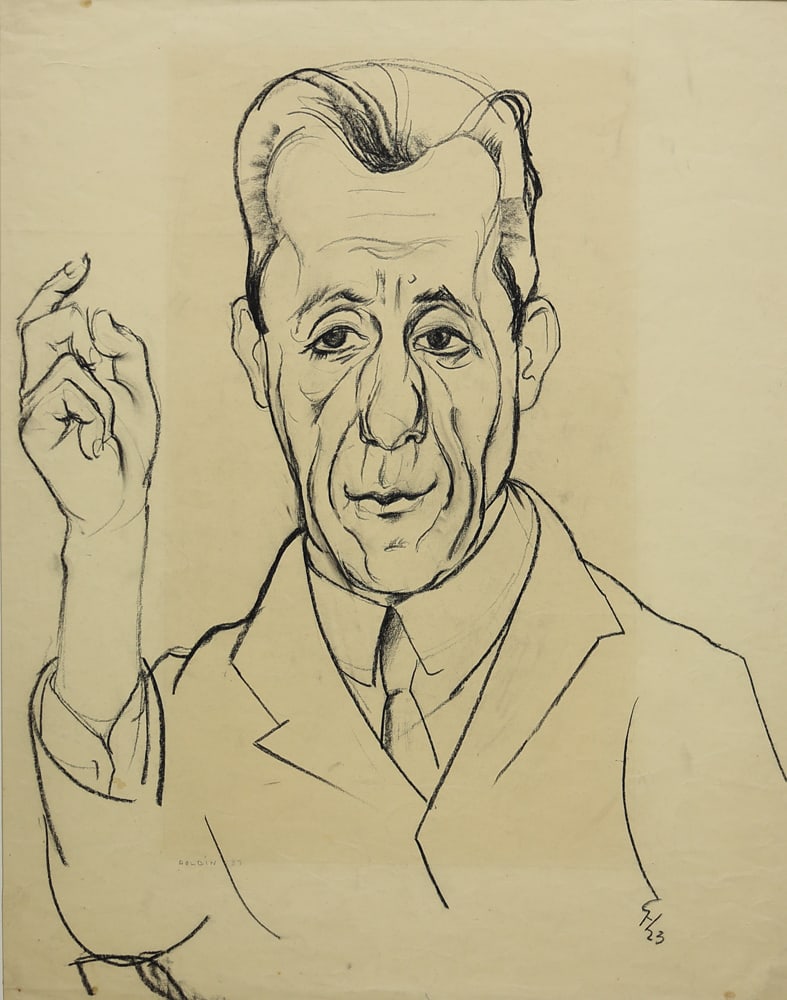 Carry Hauser* (Vienna 1895 - 1985 Rekawinkel): Carry Hauser* (Vienna 1895 - 1985 Rekawinkel)Portrait of B. F. Dolbin, 1923charcoal/paper 51 x 42 cmmonogrammed CH, dated 23inscribed DolbinSCHÄTZPREIS / ESTIMATE