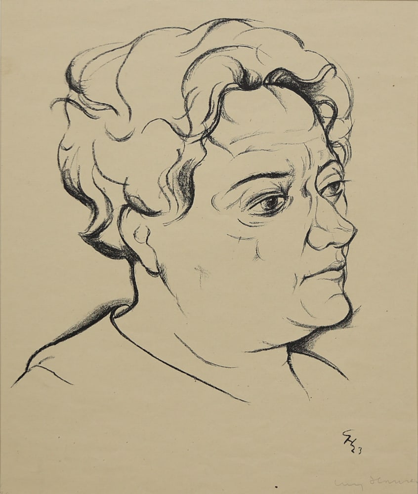 Carry Hauser* (Vienna 1895 - 1985 Rekawinkel): Carry Hauser* (Vienna 1895 - 1985 Rekawinkel)Eugenie Schwarzwald, 1923lithograph/paper 43,7 x 35 cmsigned Carry Hauser, numbered 18/30monogrammed and dated in the plate CH 23