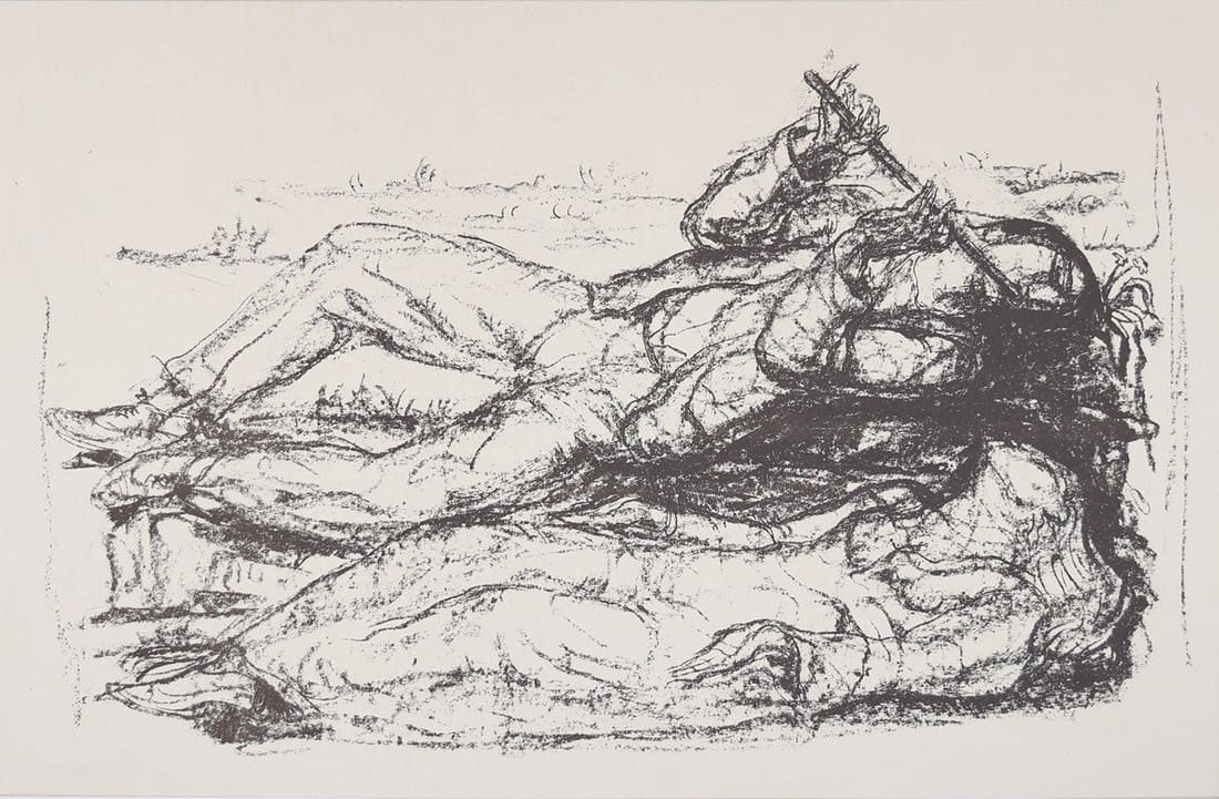 Josef Hegenbarth* (Bohemian Kamnitz 1884 - 1962 Dresden): Josef Hegenbarth* (Bohemian Kamnitz 1884 - 1962 Dresden)Flutistlithograph/paper 42 x 55,5 cmSCHÄTZPREIS / ESTIMATE °€ 100 - 200STARTPREIS / STARTING PRICE °€