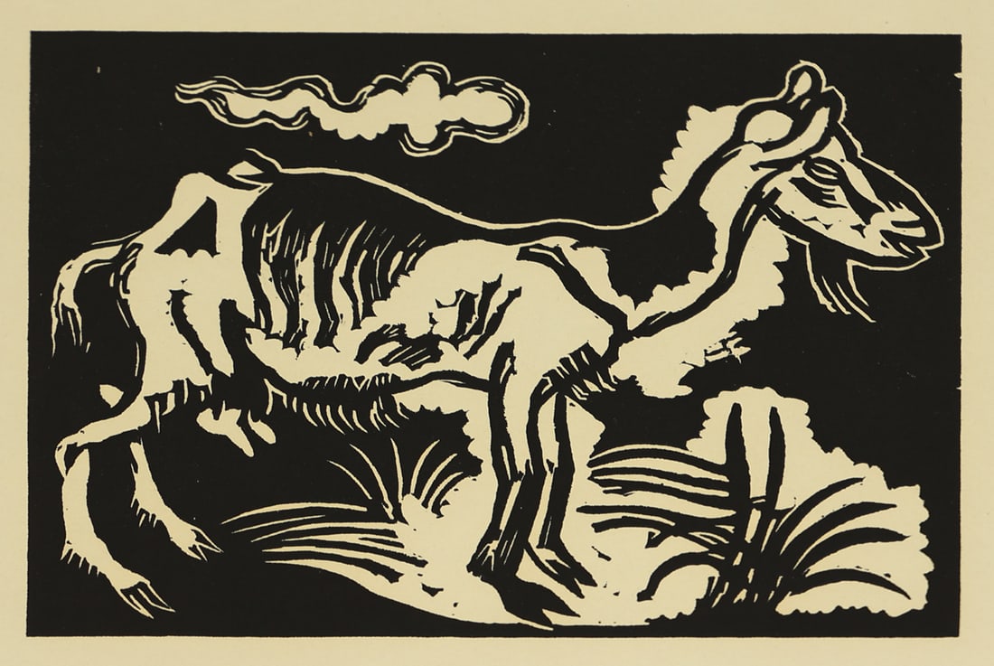 Richard Seewald* (Choszczno 1889 - 1976 Munich): Richard Seewald* (Choszczno 1889 - 1976 Munich)Goatwoodcut/paper 15,5 x 21 cmSCHÄTZPREIS / ESTIMATE °€ 40 - 60STARTPREIS / STARTING PRICE °€ 40Richard Seewald (Choszczno 1889 – 1976