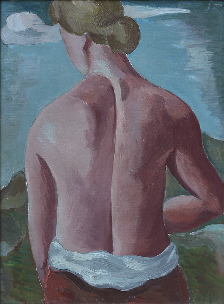 Kurt Weber* (Weiz 1893 - 1964 Wagna): Kurt Weber* (Weiz 1893 - 1964 Wagna) Back nude oil/canvas 87 x 63,5 cm SCHÄTZPREIS / ESTIMATE € 800 - 1400 STARTPREIS / STARTING PRICE € 800 K