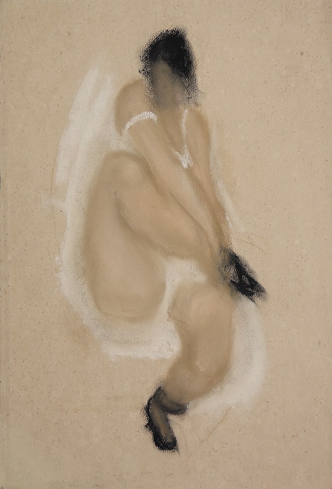 Alfons Walde* (Oberndorf 1891 - 1958 Kitzbühel): Alfons Walde* (Oberndorf 1891 - 1958 Kitzbühel) Nude with silk stockings, around 1922 pastel/paper 29,3 x 19,5 cm verso estate confirmation Aus dem Nachlass von Prof A. Walde 1916, Guta E. Berger, ge