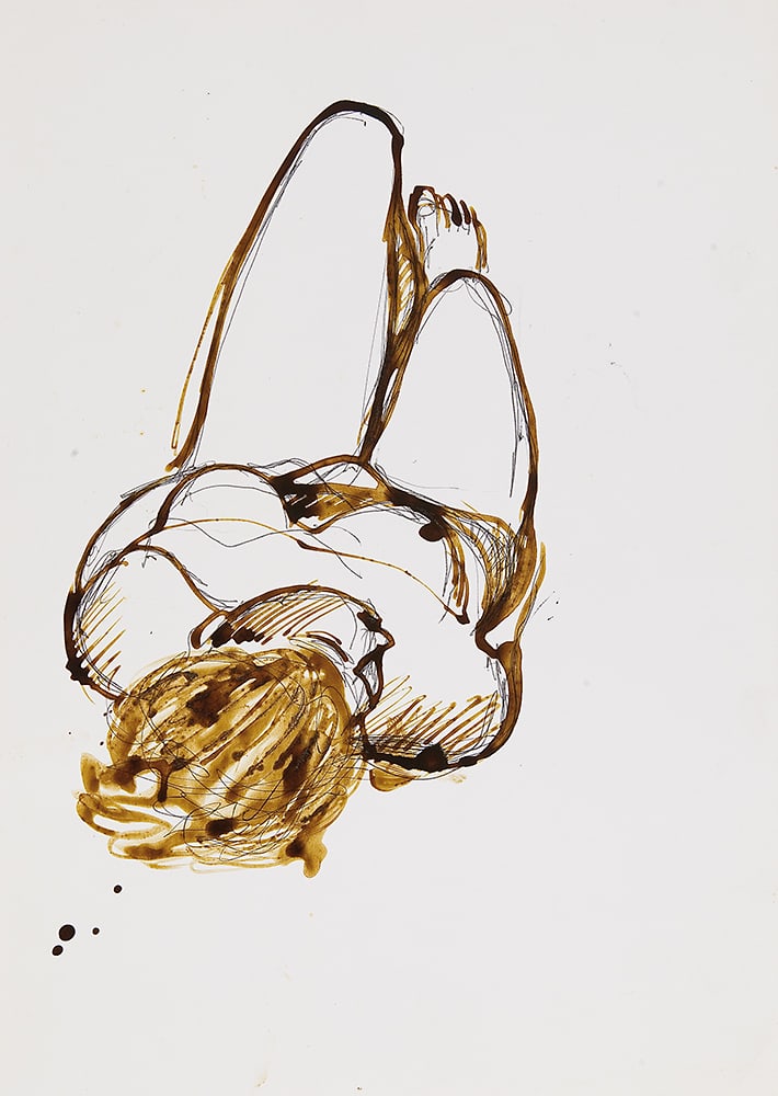 Wilhelm Jaruska* (Vienna 1916 - 2008 Vienna): Wilhelm Jaruska* (Vienna 1916 - 2008 Vienna) Lying nude mixed media/paper 35 x 25 cm SCHÄTZPREIS / ESTIMATE °€ 200 - 400 STARTPREIS / STARTING PRICE °€ 200 </