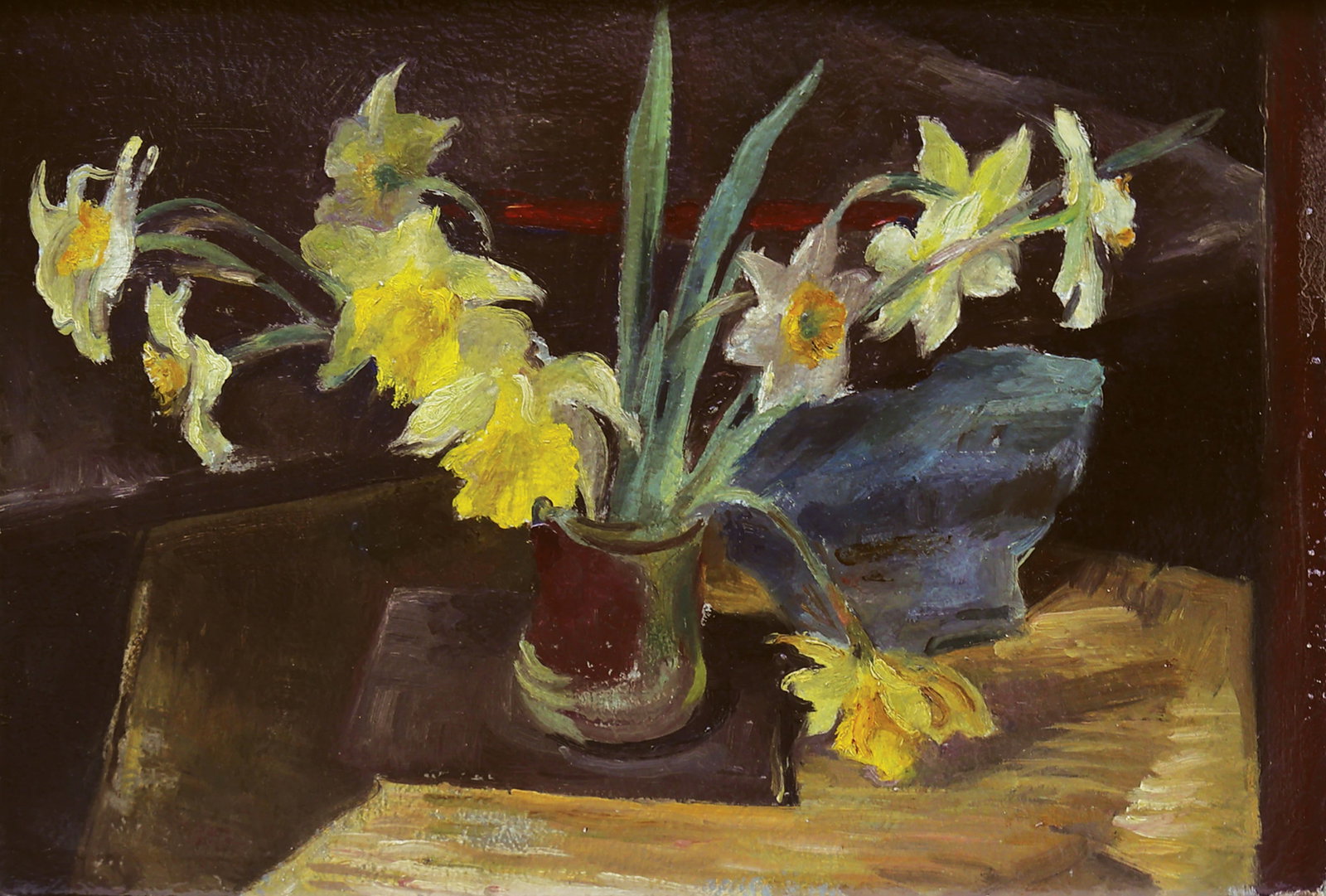 Albert Birkle* (Berlin 1900 - 1986 Salzburg): Albert Birkle* (Berlin 1900 - 1986 Salzburg) Daffodils oil/plate 37 x 53 cm verso inscribed Bei dem umseitigen Bild handelt es sich um ein eigenhändiges Werk von Prof. Albert Birkle welches ich am 09
