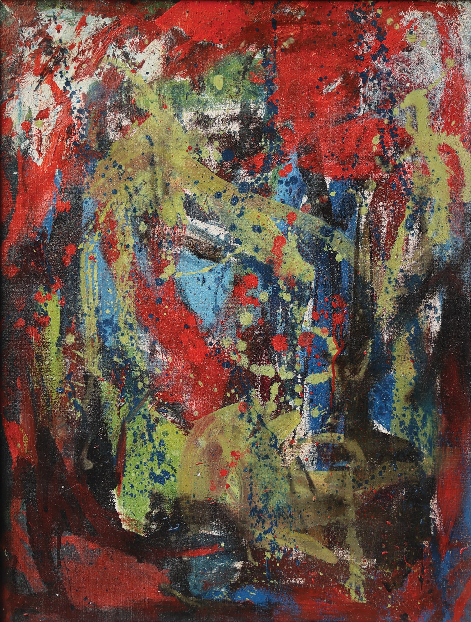 Thomas Fischer* (born 1956 in Salzburg): Thomas Fischer* (born 1956 in Salzburg) Composition, 1989 oil/canvas 90 x 66 cm verso signed and dated T. Fischer 89 SCHÄTZPREIS / ESTIMATE € 600 - 1200 STAR