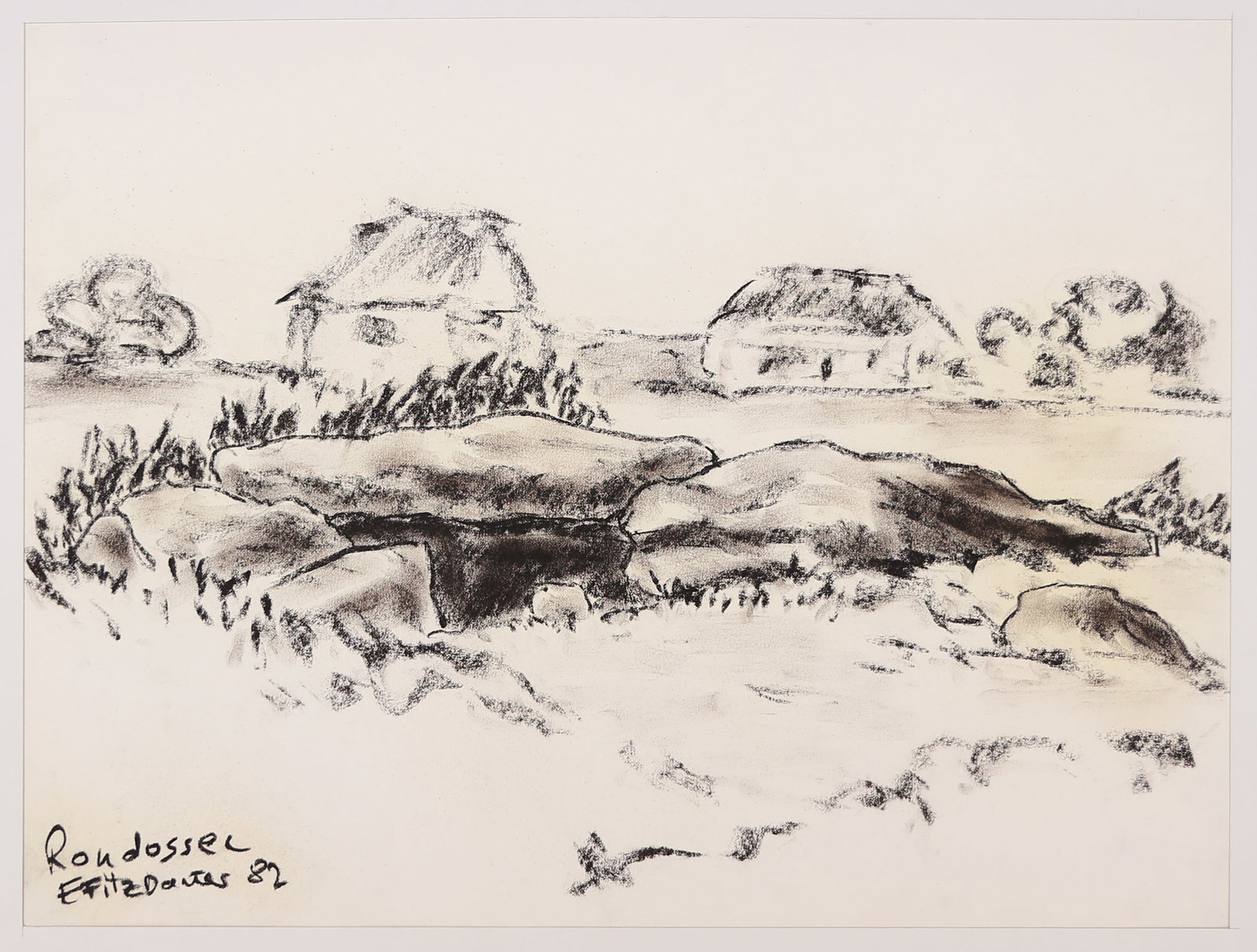 Erich Fitzbauer* (born 1927 in Vienna): Erich Fitzbauer* (born 1927 in Vienna) Landscape, 1982 charcoal/paper 35 x 44,8 cm signed E Fitzbauer, dated 82 SCHÄTZPREIS / ESTIMATE °€ 80 - 150 START