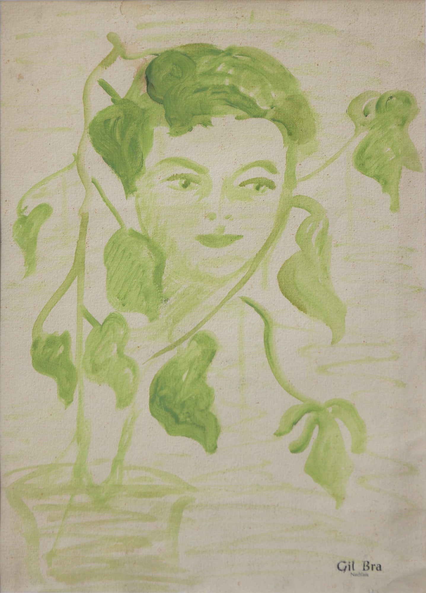 Hildegard Frascotti (Gil Bra)* (Vienna 1919 - 1990 Unknown): Hildegard Frascotti (Gil Bra)* (Vienna 1919 - 1990 Unknown) Miss tomato watercolor/paper 49 x 35 cm estate stamp Gil Bra SCHÄTZPREIS / ESTIMATE € 200 - 400 S