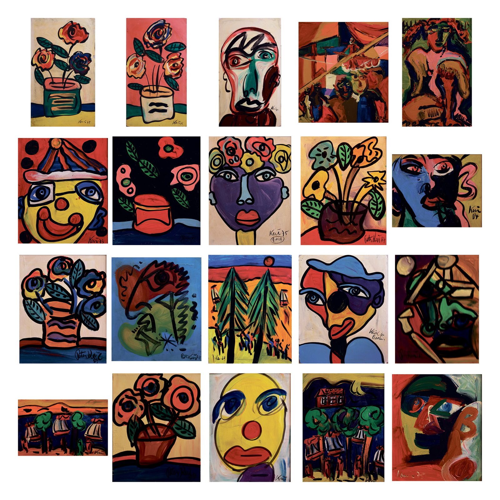 Peter Robert Keil* (born 1942 in Sulechów): Peter Robert Keil* (born 1942 in Sulechów) Bundle of 20 oil paintings oil/hardboard and canvas c. from 65 × 50 cm to 100 × 70 cm partially signed, monogrammed, and dated