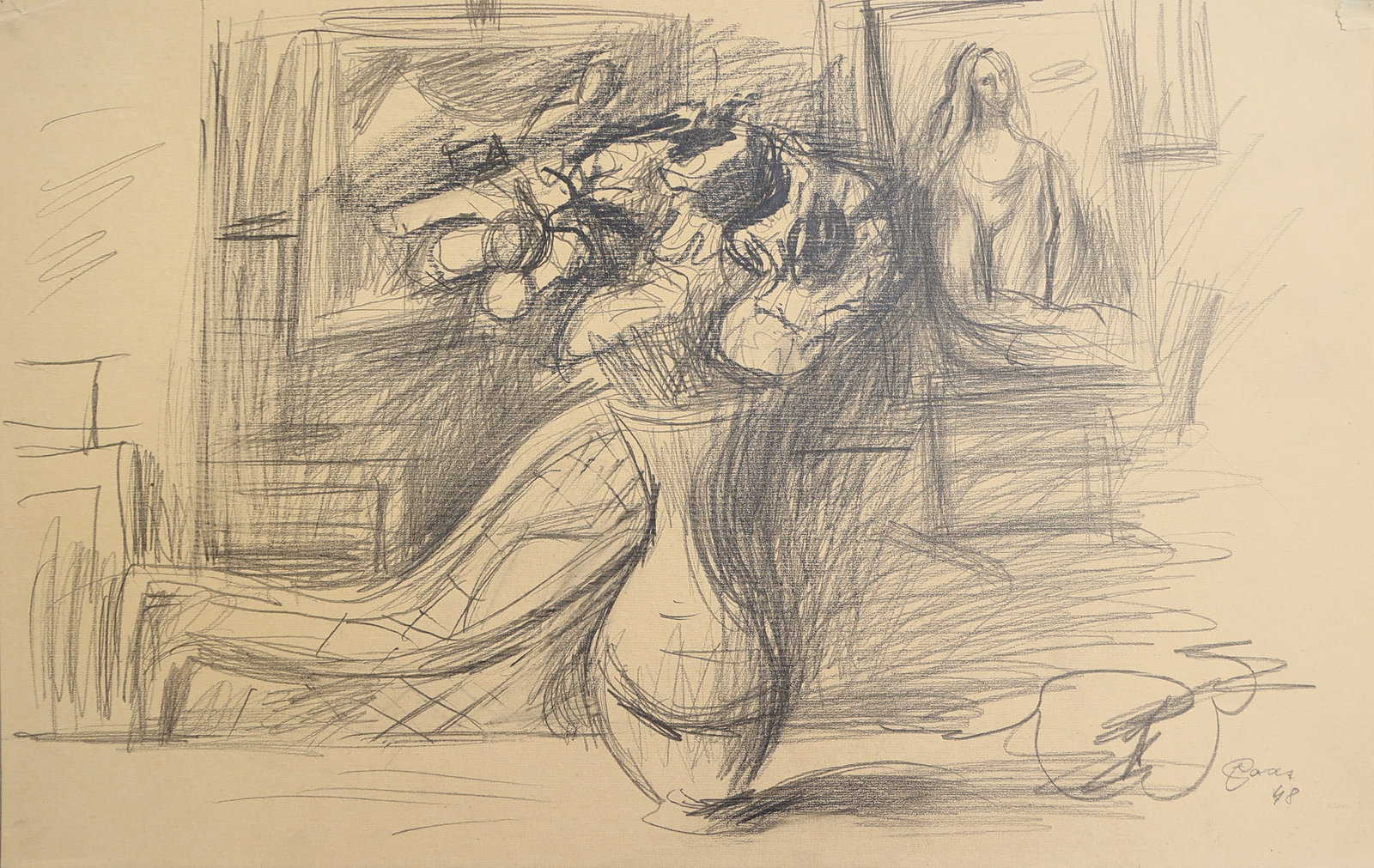 Ernst Paar* (Graz 1906 - 1986 Vienna): Ernst Paar* (Graz 1906 - 1986 Vienna) Still life, 1948 pencil/paper 28,9 x 44 cm sigend Paar, dated 48 SCHÄTZPREIS / ESTIMATE °€ 100 - 200 STARTPREIS /