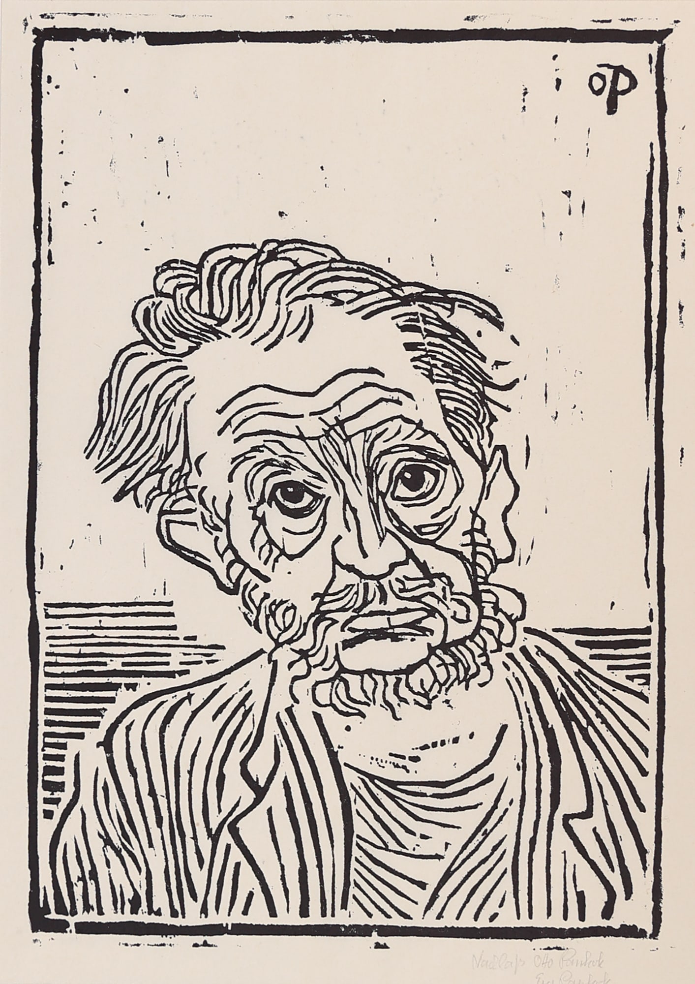 Otto Pankok* (Mülheim an der Ruhr 1893 - 1966 Wesel): Otto Pankok* (Mülheim an der Ruhr 1893 - 1966 Wesel) Ernst Barlach woodcut/paper 45,5 x 32 cm inscribed Nachlass Otto Pankok, monogrammed in the plate OP SCHÄTZPR