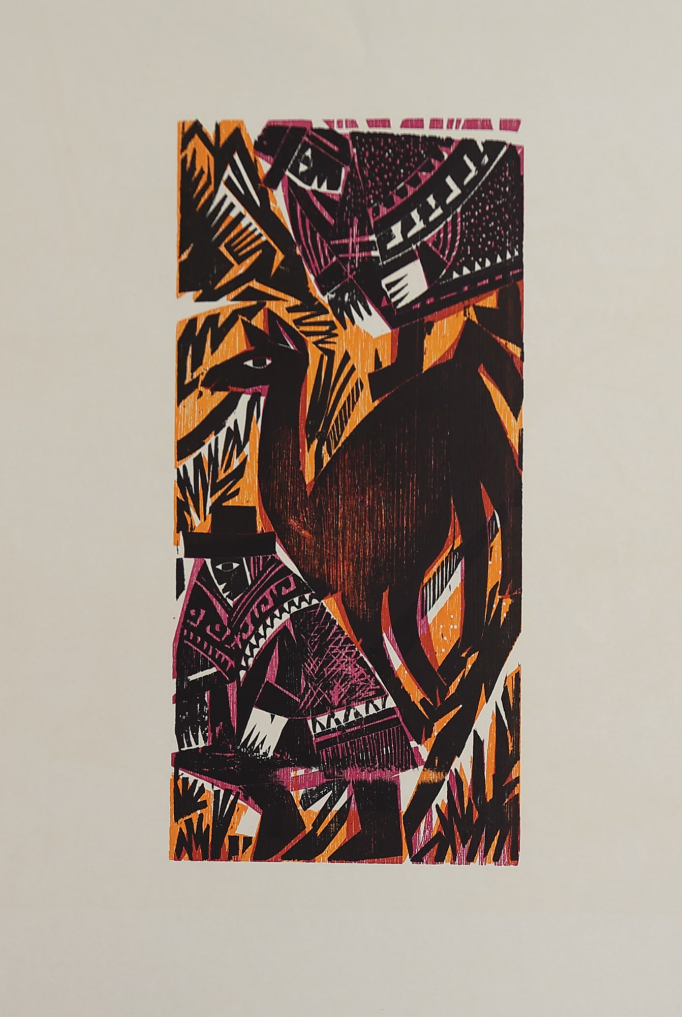Alfred Pohl* (Essen 1928 - 2019 Göttingen): Alfred Pohl* (Essen 1928 - 2019 Göttingen) Sierra Peruana linocut/paper 38,3 x 17,9 cm SCHÄTZPREIS / ESTIMATE °€ 60 - 80 STARTPREIS / STARTING PRICE °€ 60 Alfred Pohl