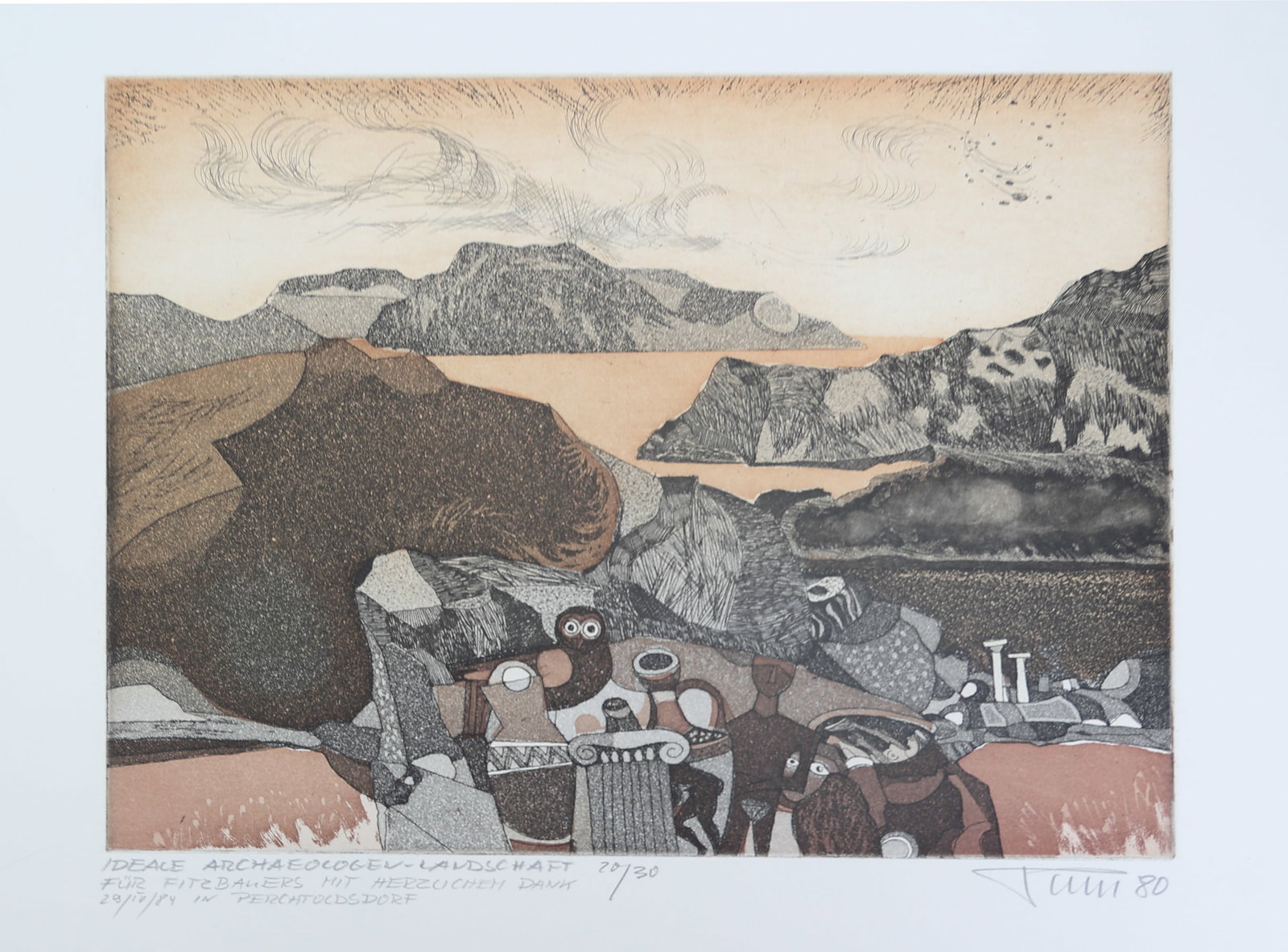 Tanja Pohl* (born1985 in Rodewisch): Tanja Pohl* (born1985 in Rodewisch) Umbra Vitae, 2012 portfolio with 5 illustrations to Georg Heym Umbra Vitae etching/paper 53,1 x 39 cm all the sheets signed, dated and numbered Pohl 12 1/10