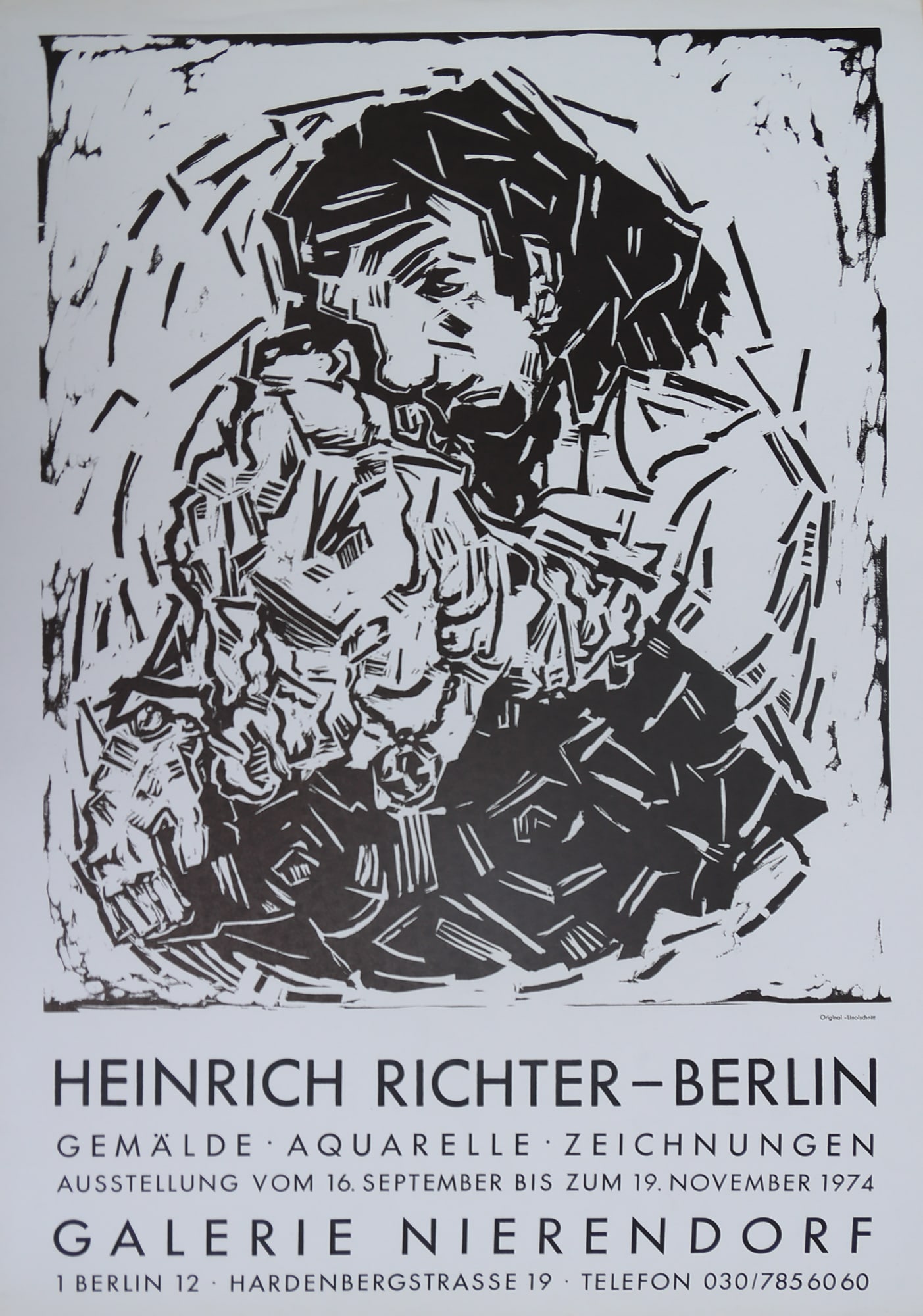 Heinrich Richter* (Inowroc?aw 1920 - 2007): Heinrich Richter* (Inowroc?aw 1920 - 2007) Hug linocut/paper 69,5 x 49 cm SCHÄTZPREIS / ESTIMATE °€ 80 - 150 STARTPREIS / STARTING PRICE °€ 80 Born in Inowroc?aw in 1920 as