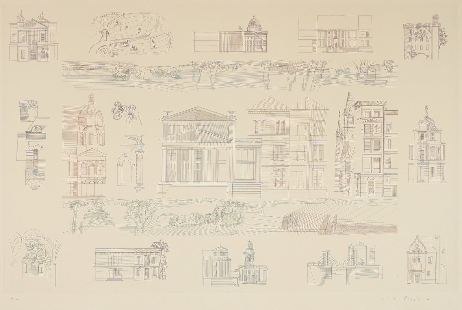 Otto Rohse* (Intersburg 1925 - 2016 Hamburg): Otto Rohse* (Intersburg 1925 - 2016 Hamburg) Berlin etching/paper 34,5 x 54 cm signed Otto Rohse verso inscribed and numbered Berlin Nr. 2/91 SCHÄTZPREIS / ESTIMATE °€ 60 - 100