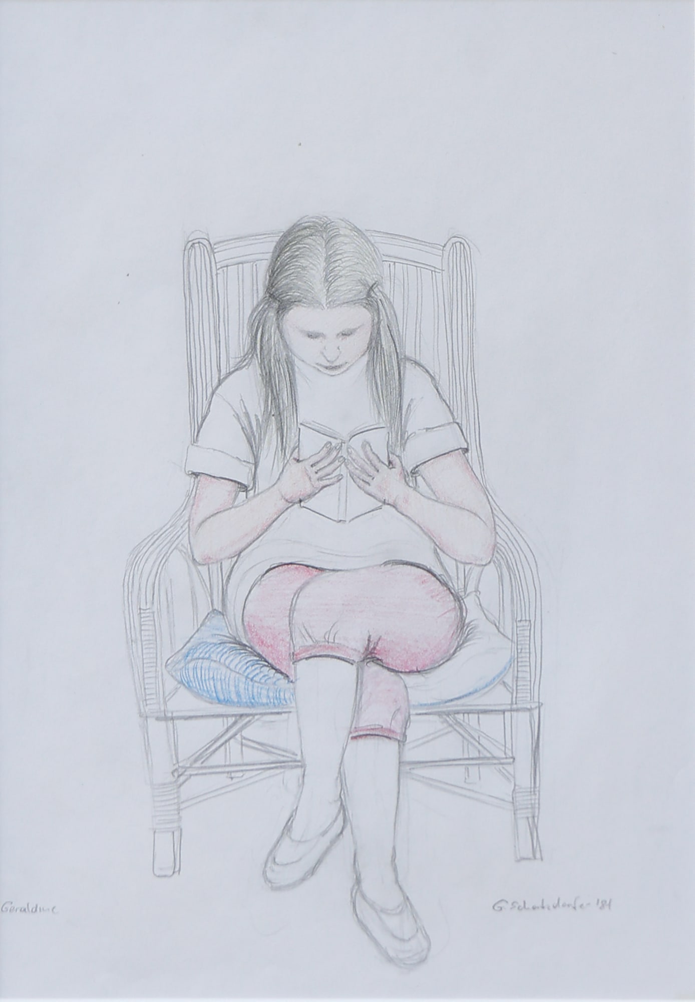 Günther Schatzdorfer* (Grieskirchen 1952 - 2011 Vienna ): Günther Schatzdorfer* (Grieskirchen 1952 - 2011 Vienna ) Geraldine, 1981 pencil and color pencil/paper 30 x 21 cm signed G. Schatzdorfer, dated 81 inscribed Geraldine