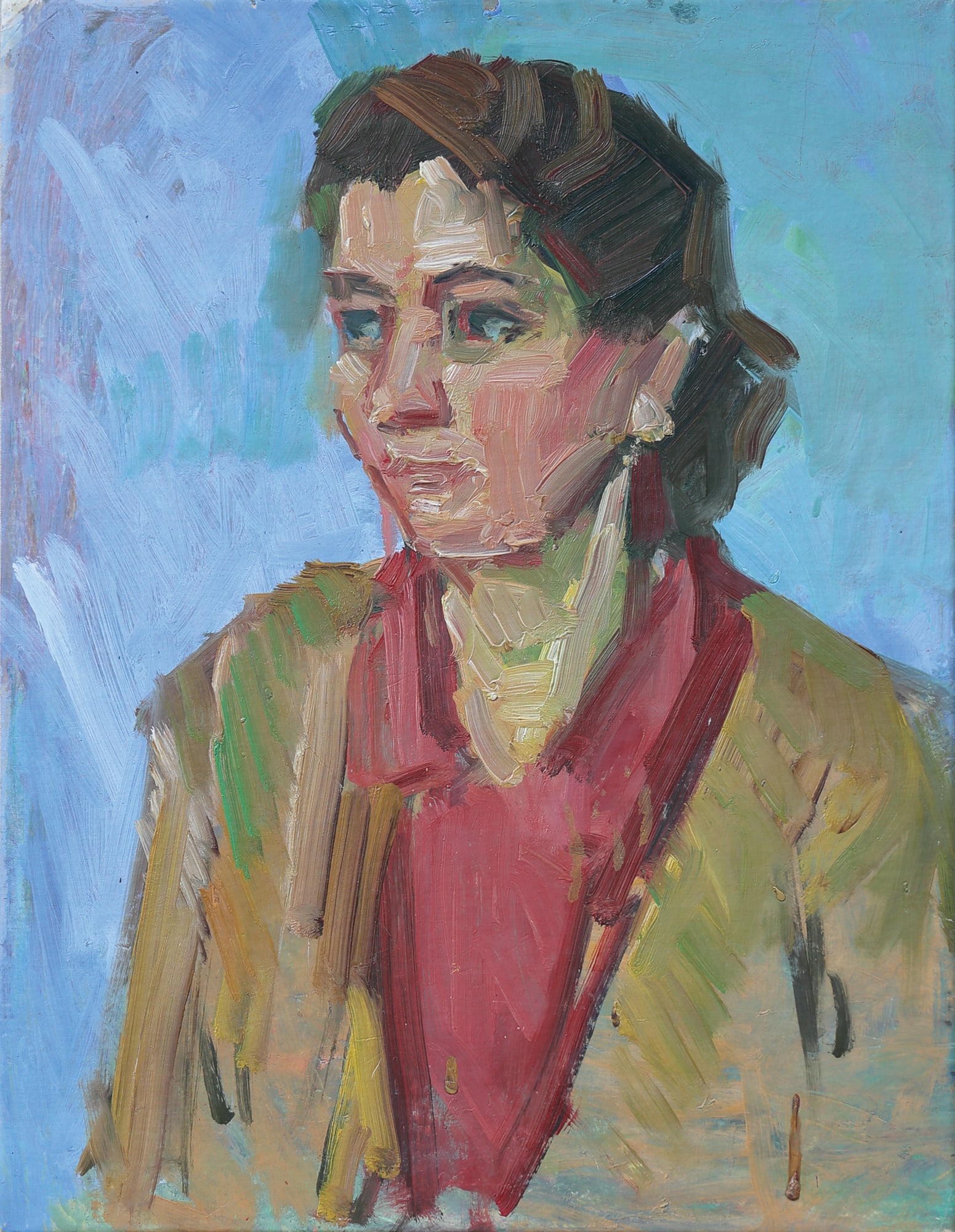 Leon Abramowicz* (Chernivtsi 1889 - 1978 Vienna): Leon Abramowicz* (Chernivtsi 1889 - 1978 Vienna) Portrait of a woman oil/canvas 63 x 48,5 cm SCHÄTZPREIS / ESTIMATE € 500 - 1400 STARTPREIS / STARTING PRICE S