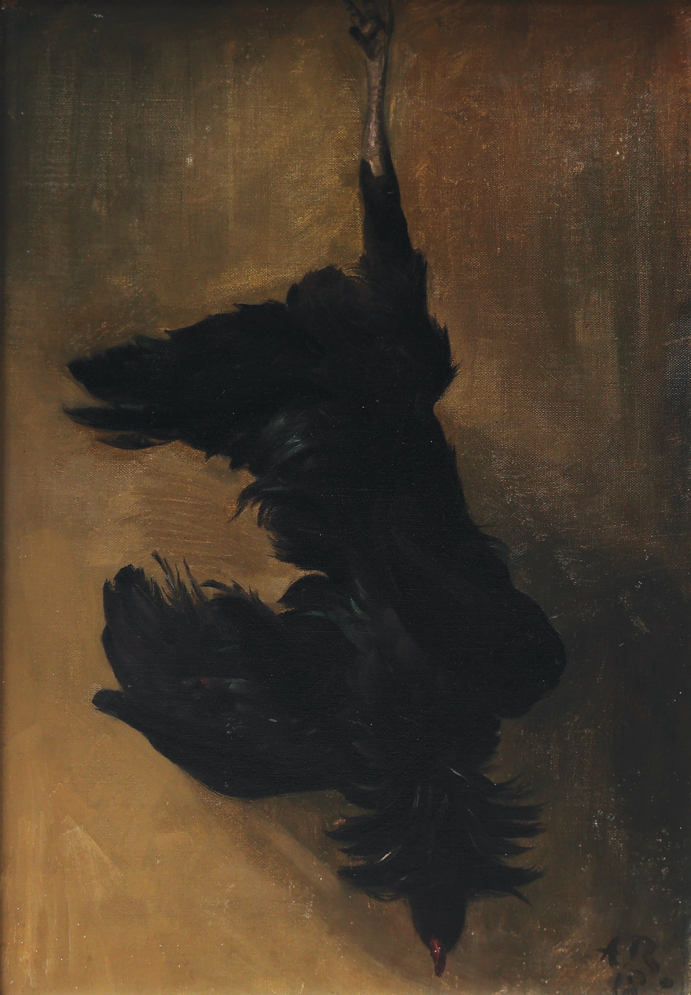 albert Birkle* (Berlin 1900 - 1986 Salzburg): Albert Birkle* (Berlin 1900 - 1986 Salzburg) Prey, 1918 oil/fiber board 60 x 42 cm monogrammed A. B., dated 18 SCHÄTZPREIS / ESTIMATE € 1000 - 2000 STARTPREI
