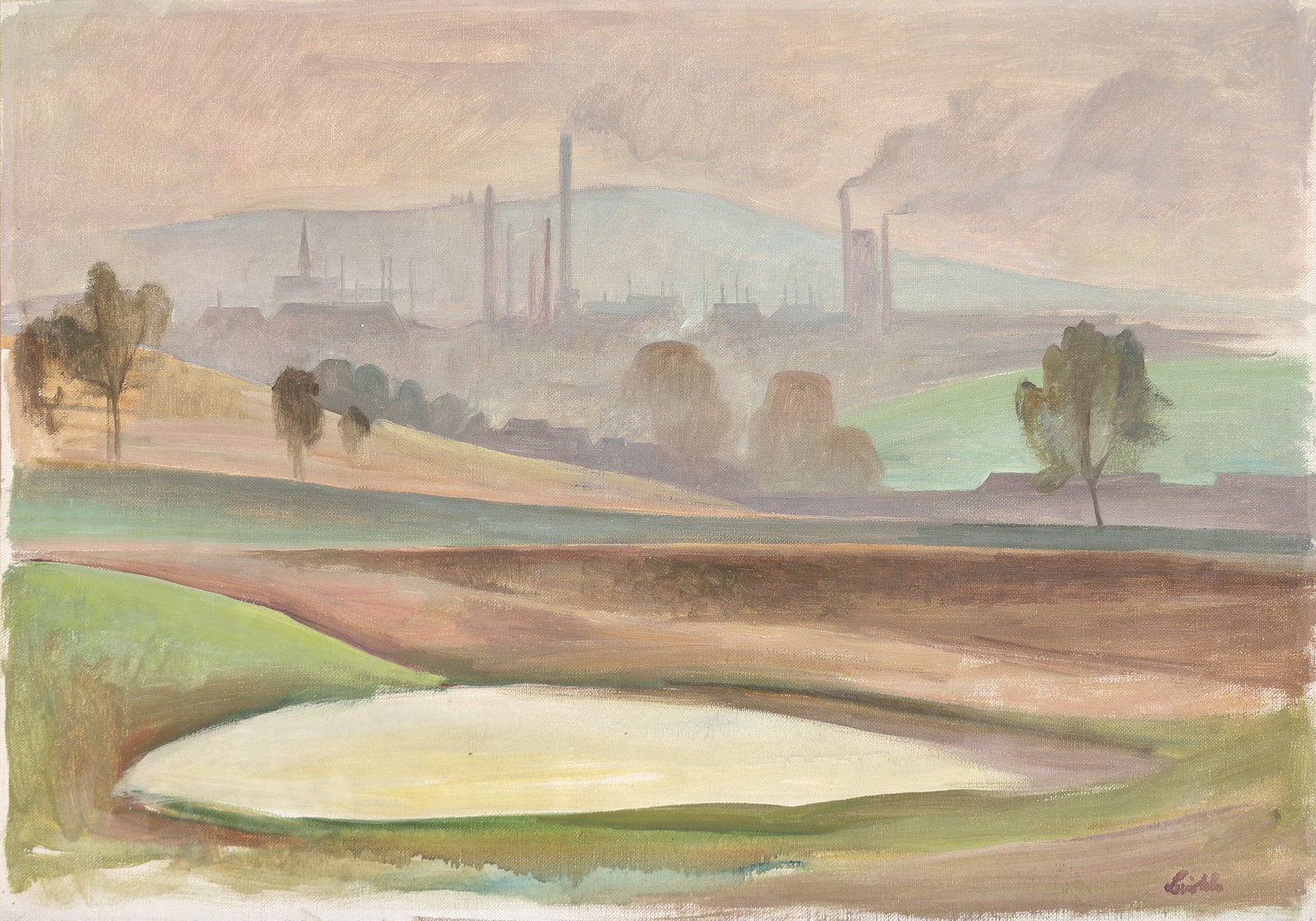 albert Birkle* (Berlin 1900 - 1986 Salzburg): Albert Birkle* (Berlin 1900 - 1986 Salzburg) City view oil/canvas/board 51,5 x 72 cm signed Birkle SCHÄTZPREIS / ESTIMATE € 3000 - 5000 STARTPREIS / STARTING PRICE € 3000 Albert