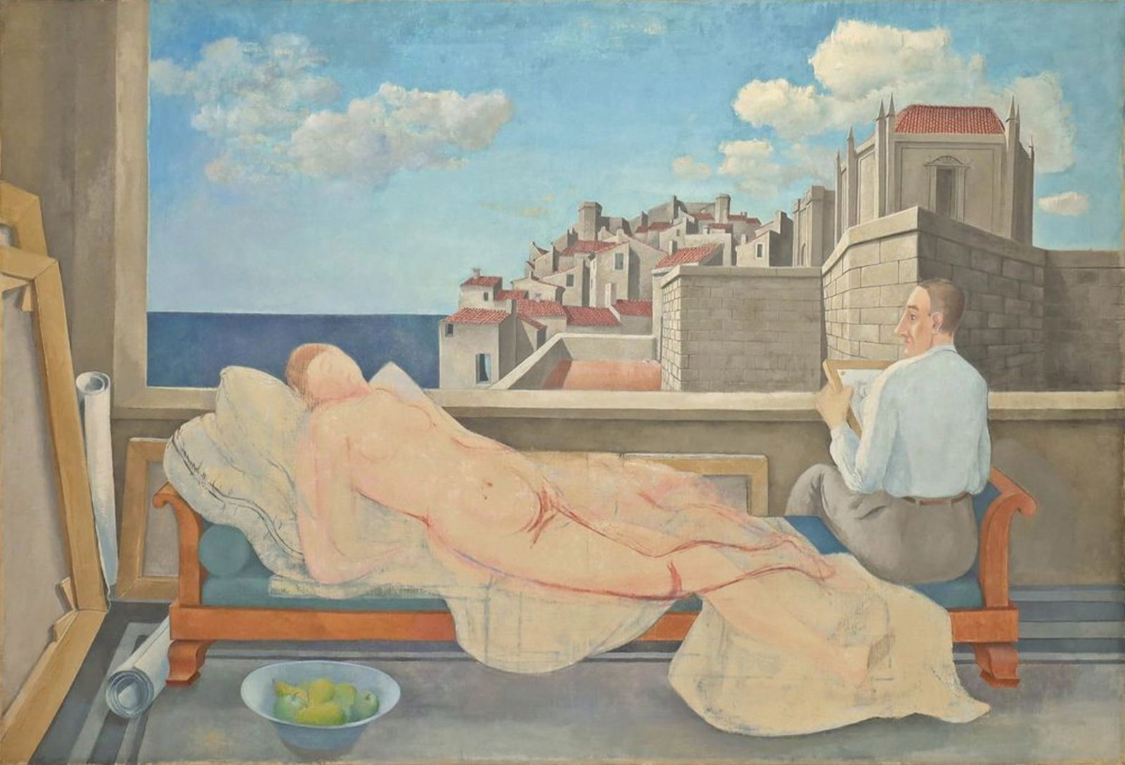 Heinz Fuchs* (Berlin 1886 - 1961 Berlin): Heinz Fuchs* (Berlin 1886 - 1961 Berlin) Painter and model oil/canvas 100 x 150 cm SCHÄTZPREIS / ESTIMATE °€ 1400 - 2600 STARTPREIS / STARTING PRICE °&