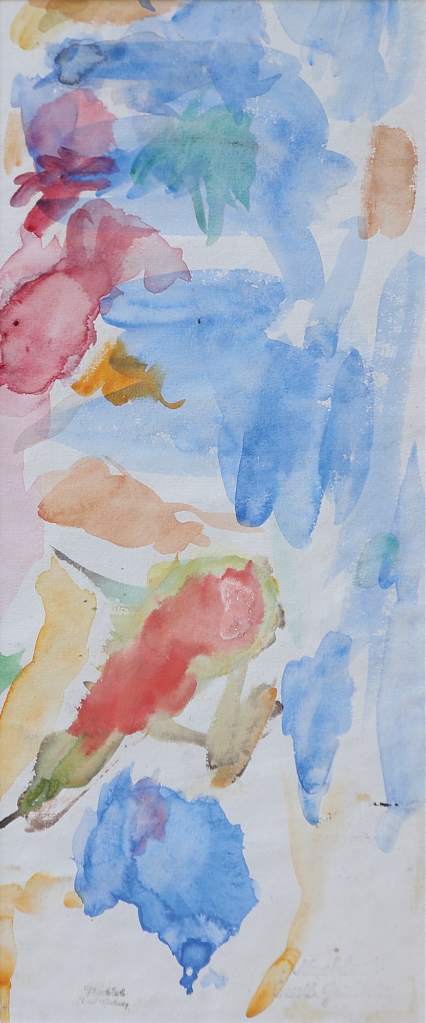 Emil von Gerliczy (Wolfsbüchel 1871 - 1924 Zurich): Emil von Gerliczy (Wolfsbüchel 1871 - 1924 Zurich) Composition watercolor/paper 40 x 16,5 cm estate stamp Emil Gerliczy SCHÄTZPREIS / ESTIMATE € 100 - 200</