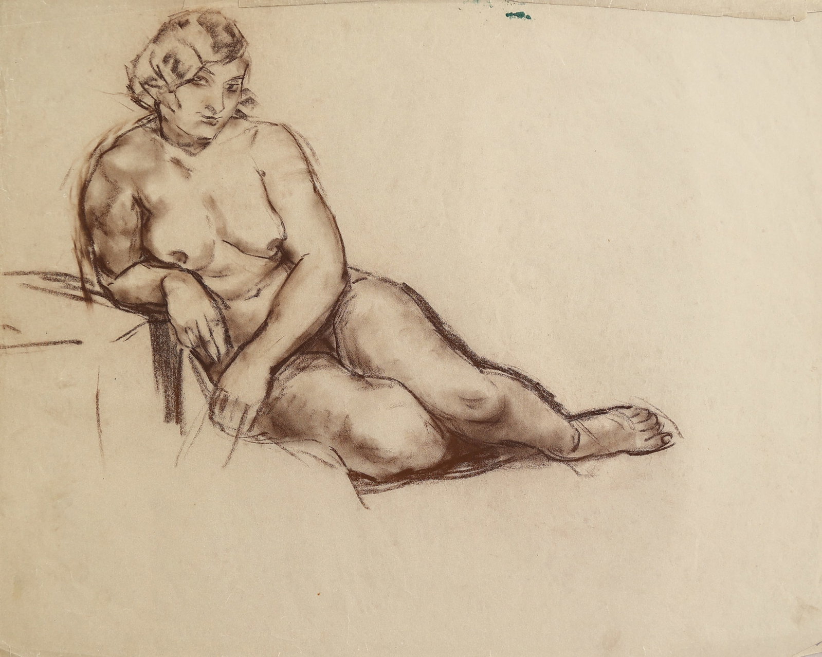 Felix Albrecht Harta* (Budapest 1884 - 1967 Salzburg): Felix Albrecht Harta* (Budapest 1884 - 1967 Salzburg) Lying nude crayon/paper 48,5 x 59,6 cm SCHÄTZPREIS / ESTIMATE °€ 100 - 200 STARTPREIS / STARTING PRICE