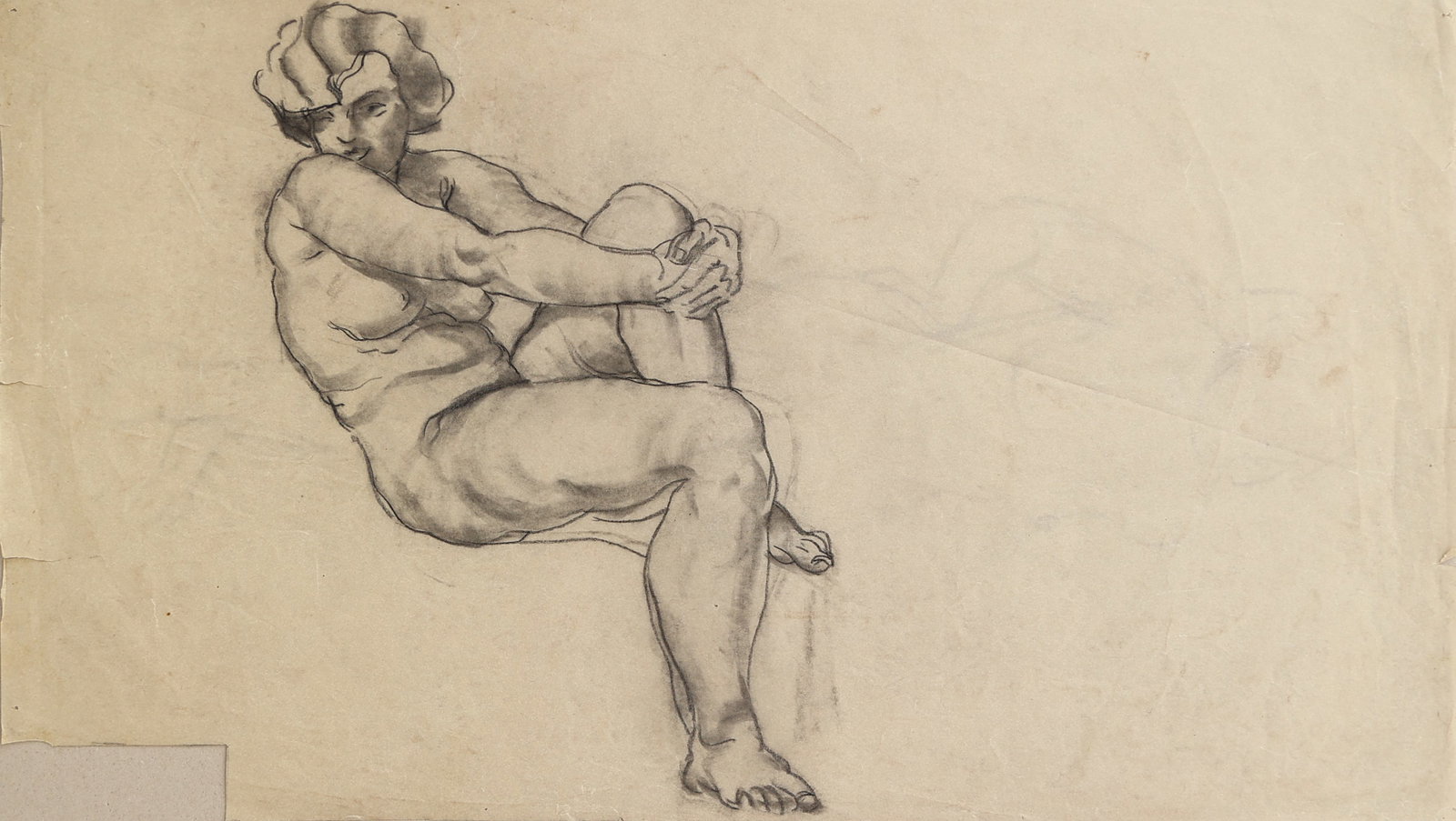 Felix Albrecht Harta* (Budapest 1884 - 1967 Salzburg): Felix Albrecht Harta* (Budapest 1884 - 1967 Salzburg) Female nude charcoal/paper 35 x 61,5 cm SCHÄTZPREIS / ESTIMATE °€ 100 - 200 STARTPREIS / STARTING PRIC