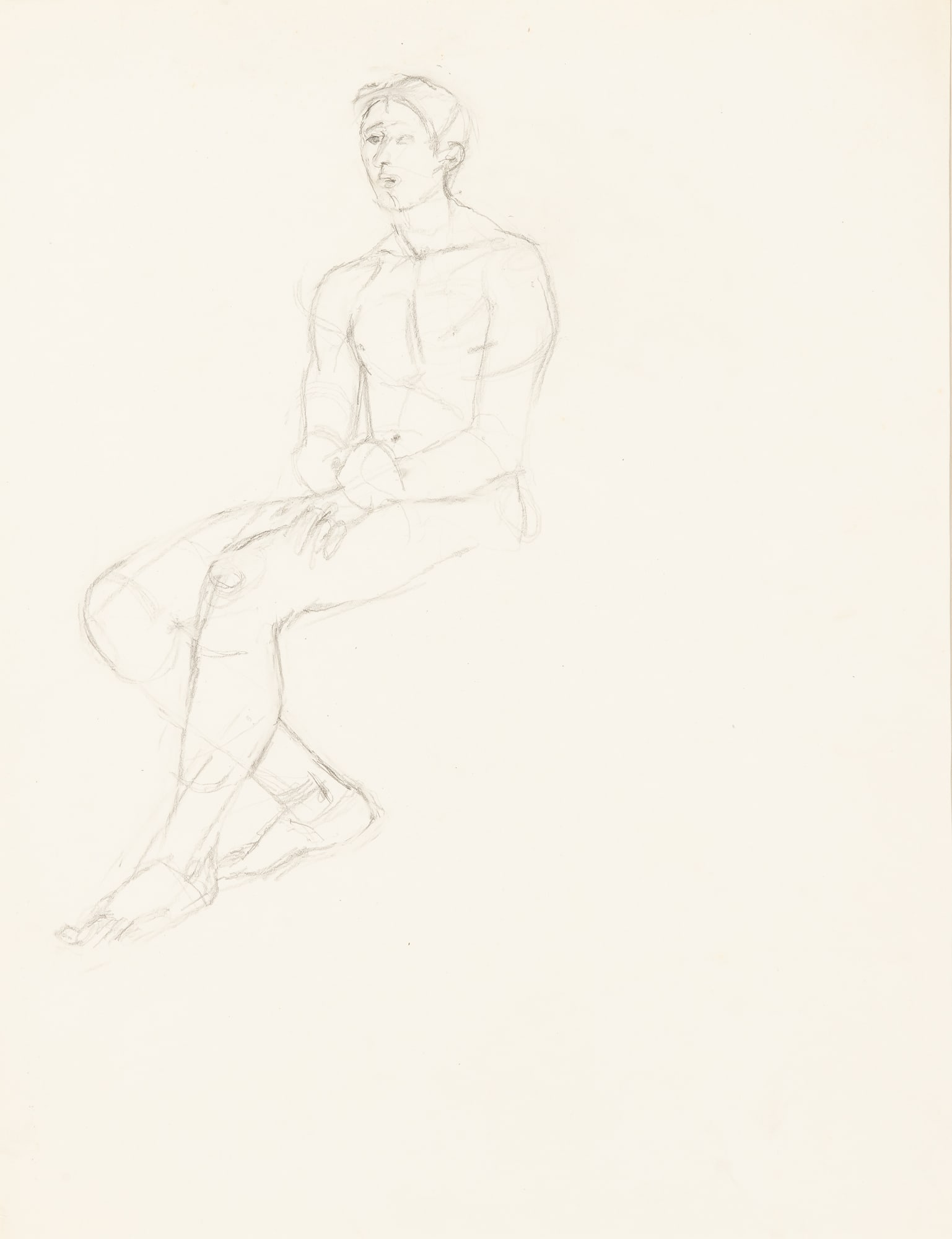 Anton Kolig (Neutitschein 1886 - 1950 Nötsch): Anton Kolig (Neutitschein 1886 - 1950 Nötsch) Nude charcoal/paper 59 x 46 cm SCHÄTZPREIS / ESTIMATE °€ 1400 - 2000 STARTPREIS / STARTING PRICE °&#