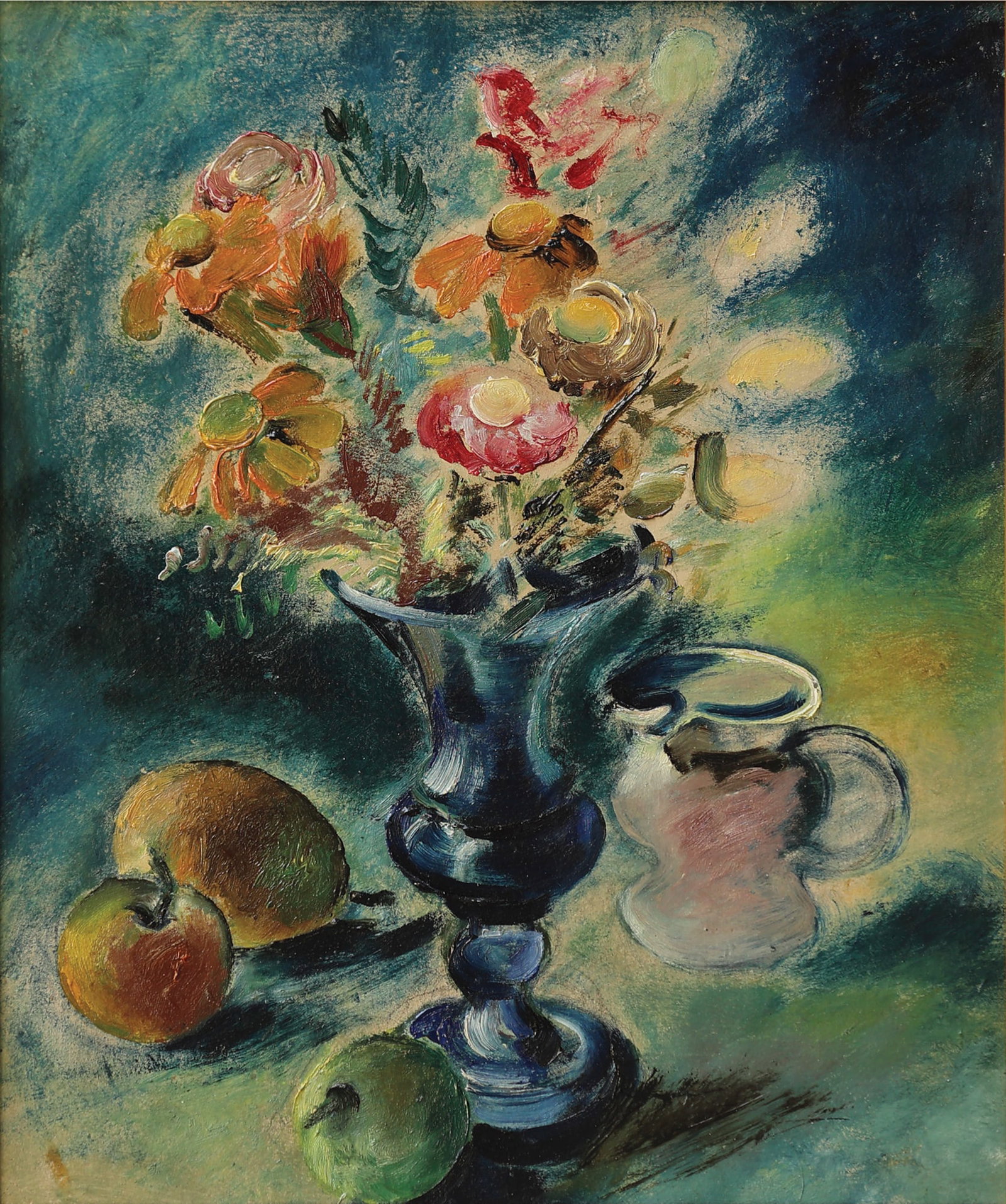 Bruno Krauskopf* (Malbork 1892 - 1960 Berlin): Bruno Krauskopf* (Malbork 1892 - 1960 Berlin) Flowers and fruits oil/cardboard 50 x 42 cm SCHÄTZPREIS / ESTIMATE € 1800 - 2600 STARTPREIS / STARTING PRICE €