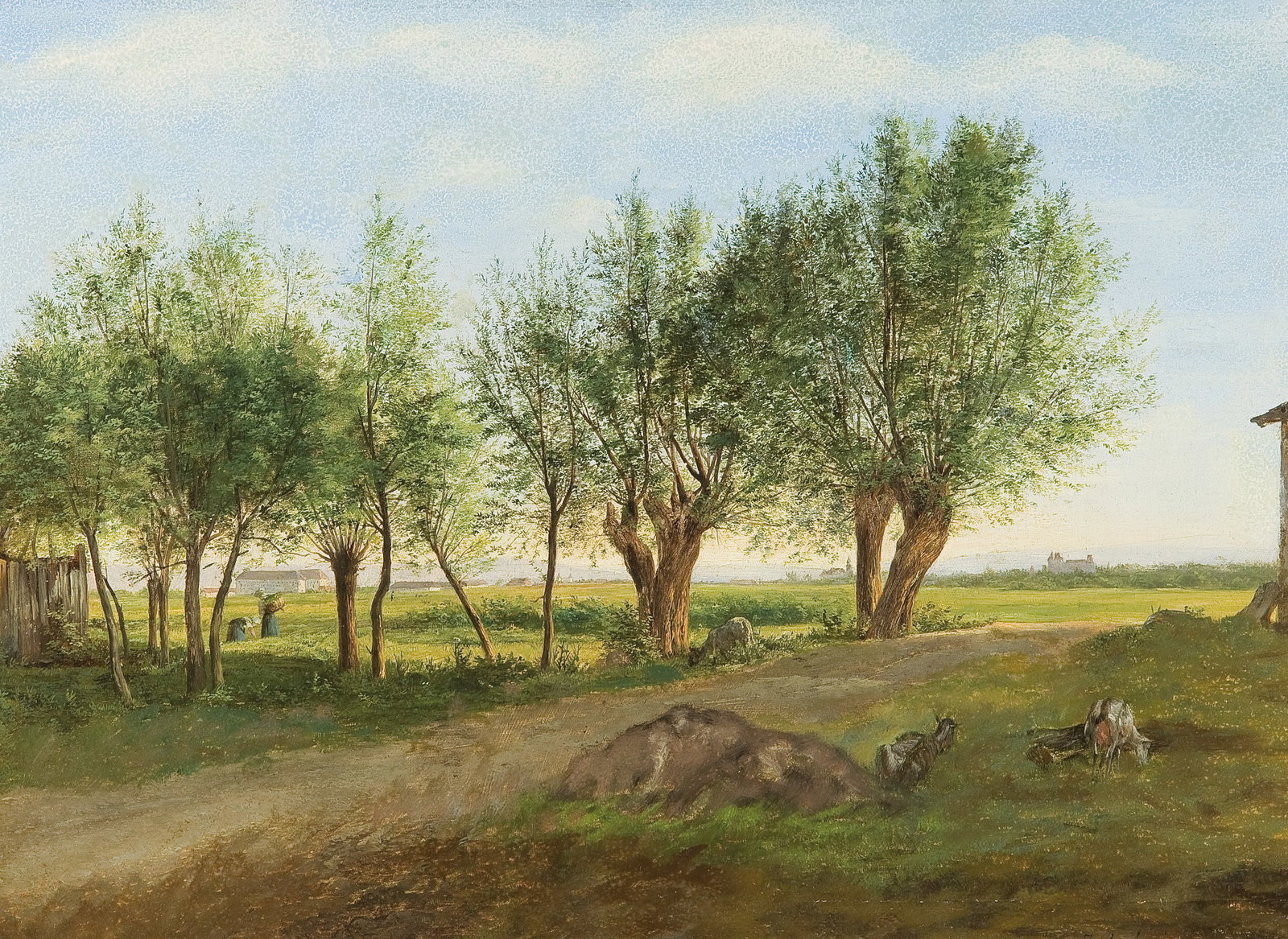 Johann Nepomuk Rauch (Vienna 1804 - 1847 Rome): Johann Nepomuk Rauch (Vienna 1804 - 1847 Rome) Landscape near Vienna oil/cardboard 29,7 x 42 cm signed J. Rauch SCHÄTZPREIS / ESTIMATE € 250 - 500 STARTPREIS