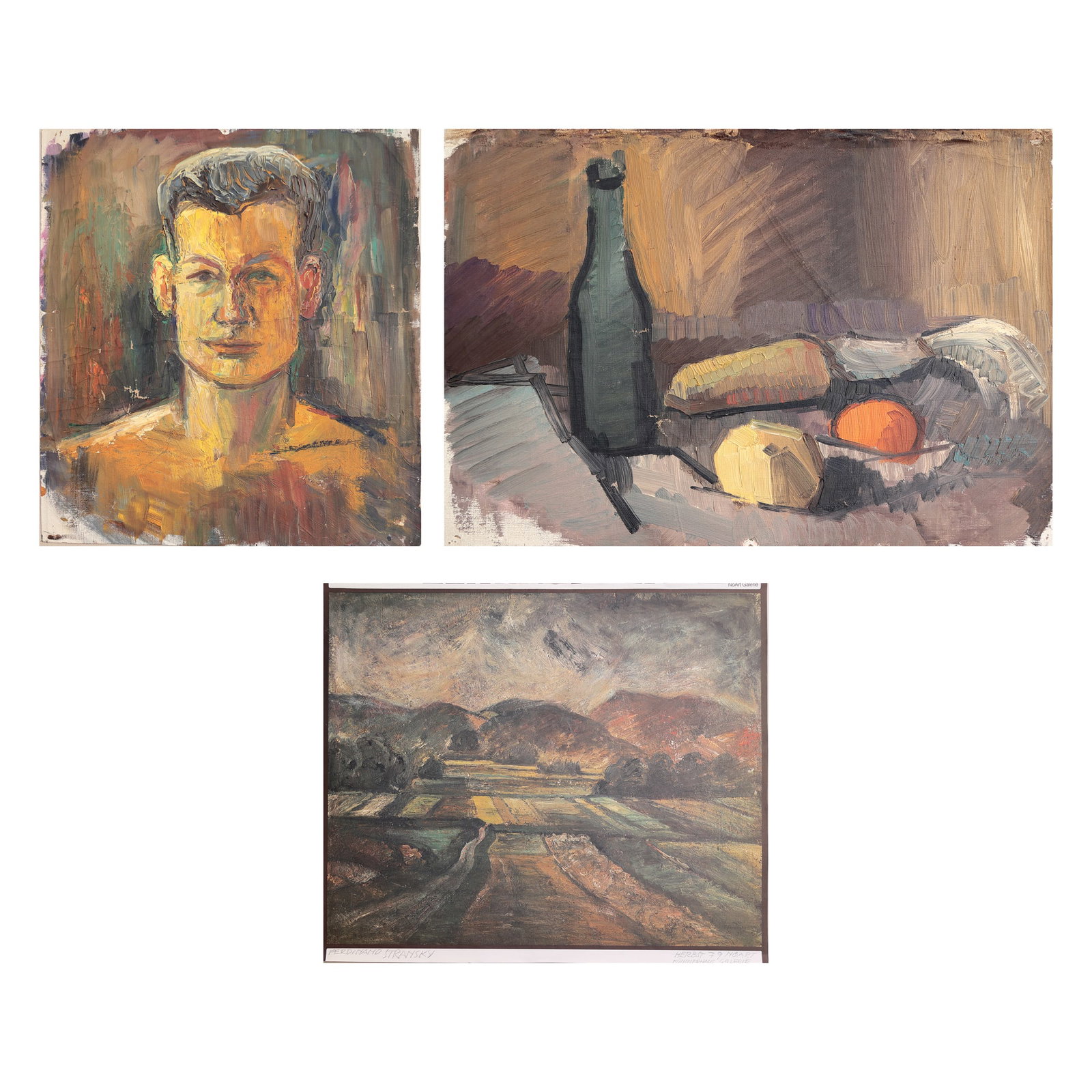 Oskar Strnad (Vienna 1879 - 1935 Bad Ausee): Oskar Strnad (Vienna 1879 - 1935 Bad Ausee) Bundle of 2 drawings 1| Musicians pencil/paper 13,9 x 8,9 cm verso "Korrespondenzkarte" with address 2| Hütteldorf, 1901 pencil/paper