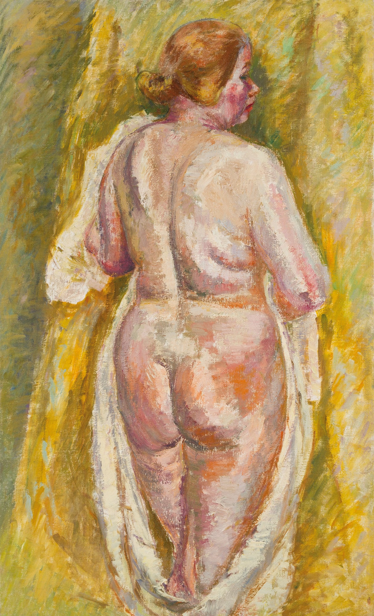 Trude Waehner* (Vienna 1900 - 1979 Vienna): Trude Waehner* (Vienna 1900 - 1979 Vienna) Back nude oil/canvas 127 x 77 cm SCHÄTZPREIS / ESTIMATE °€ 2000 - 4000 STARTPREIS / STARTING PRICE °€