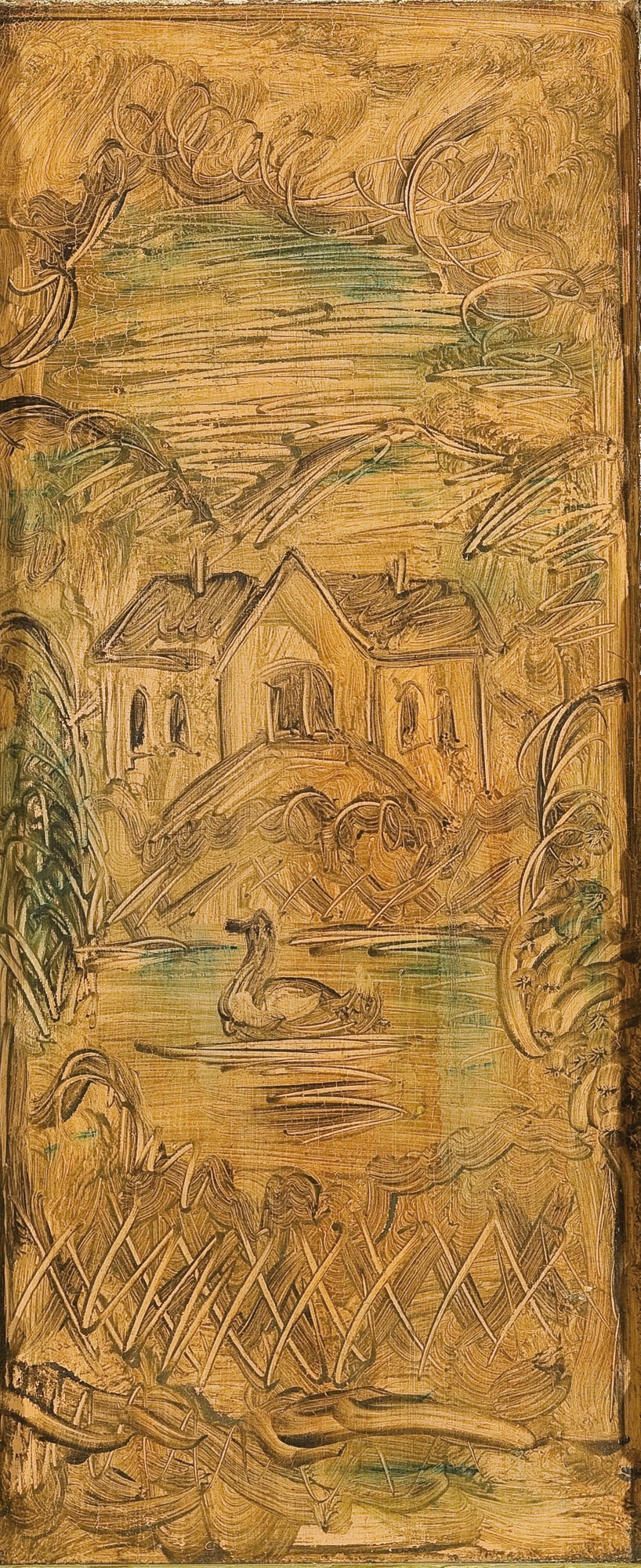 Franz von Zülow* (Vienna 1883 - 1963 Vienna): Franz von Zülow* (Vienna 1883 - 1963 Vienna) Swan oil/wood 71 x 31,5 cm verso estate stamp F. Zuelow SCHÄTZPREIS / ESTIMATE € 400 - 800 STARTPREIS / STARTING PRICE € 400 An