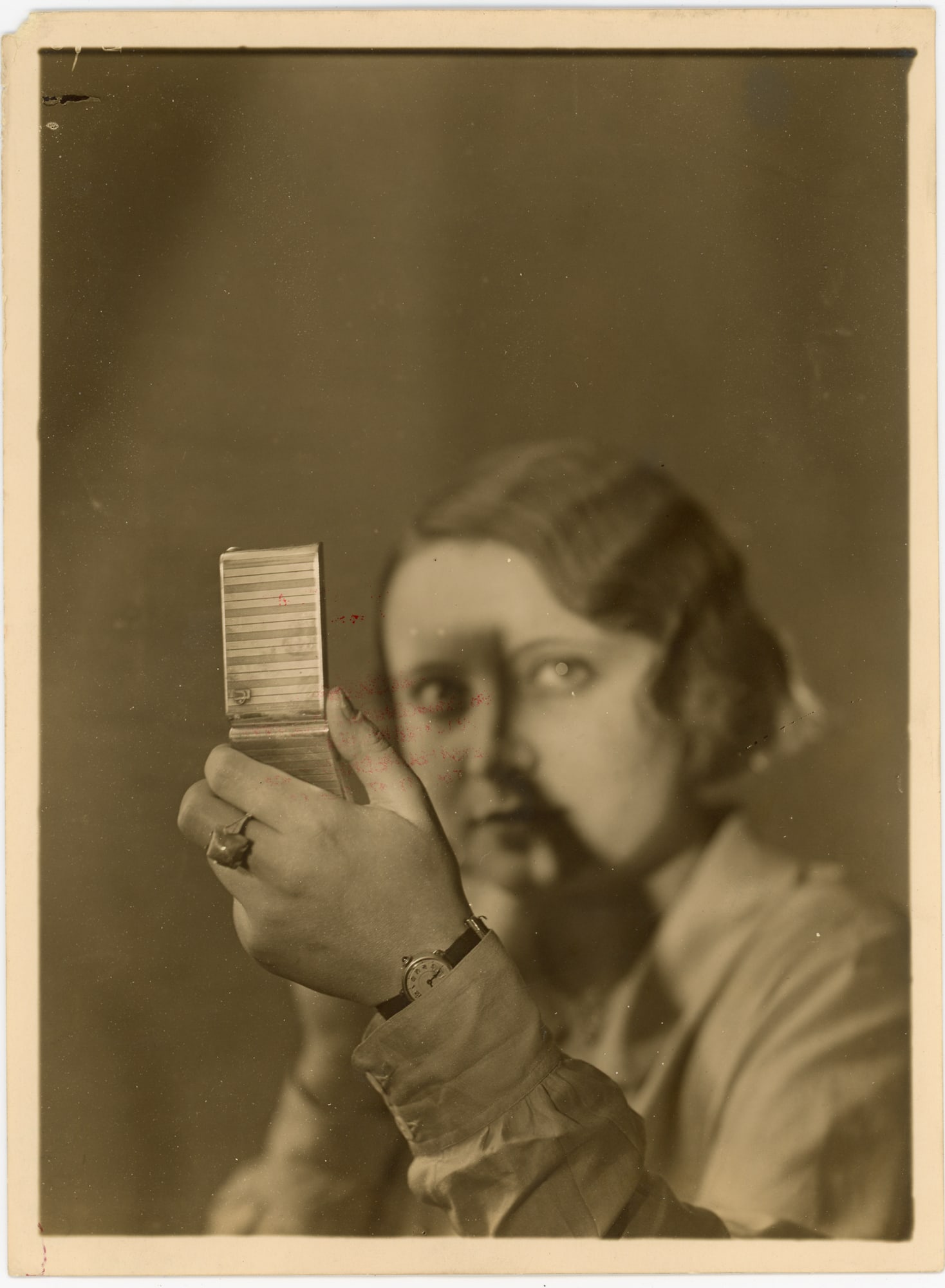 Paul - Martial Haeffelin* (1901 - 1969): Paul - Martial Haeffelin* (1901 - 1969) A look in the mirror, ca 1930s gelatin silver print 24 x 18 cm verso stamp „Editions Paul Martial“ und ACALIF one corner damaged