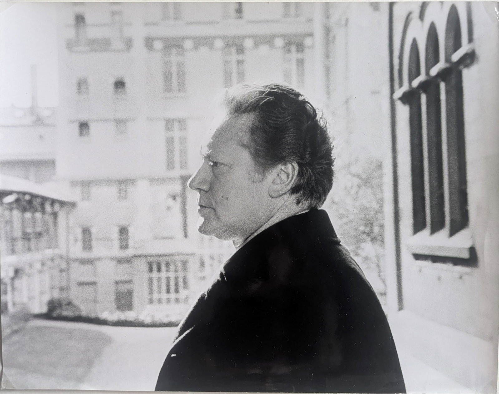 Louis Monier (Montélimar 1943 - Unknown): Louis Monier (Montélimar 1943 - Unknown) Portrait Maurice Druon, ca 1970er gelatin silver print 21 x 27 cm verso photographer’s stamp as well as annotation SCHÄTZPREIS / ES