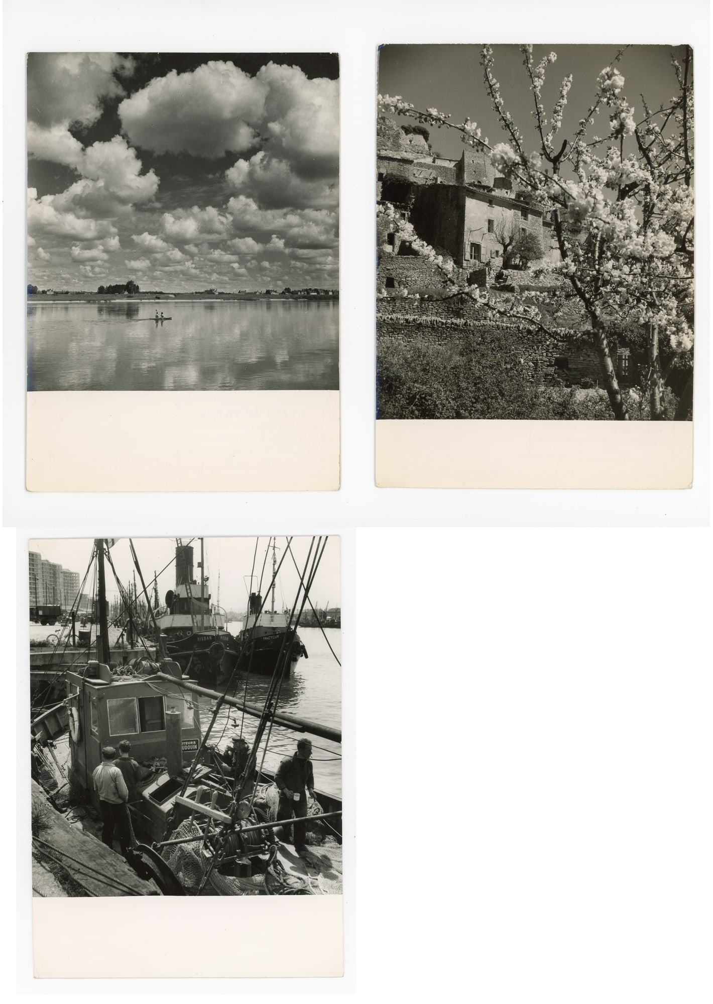 Willy Ronis* (1910 - 2009 Paris): Willy Ronis* (1910 - 2009 Paris) Bundle of 3 Landscapes, ca 1940 gelatin silver print each 18 x 13 cm verso all stamp and annotations and one with photographer’s stamp SCHÄTZPREIS / ESTIMATE