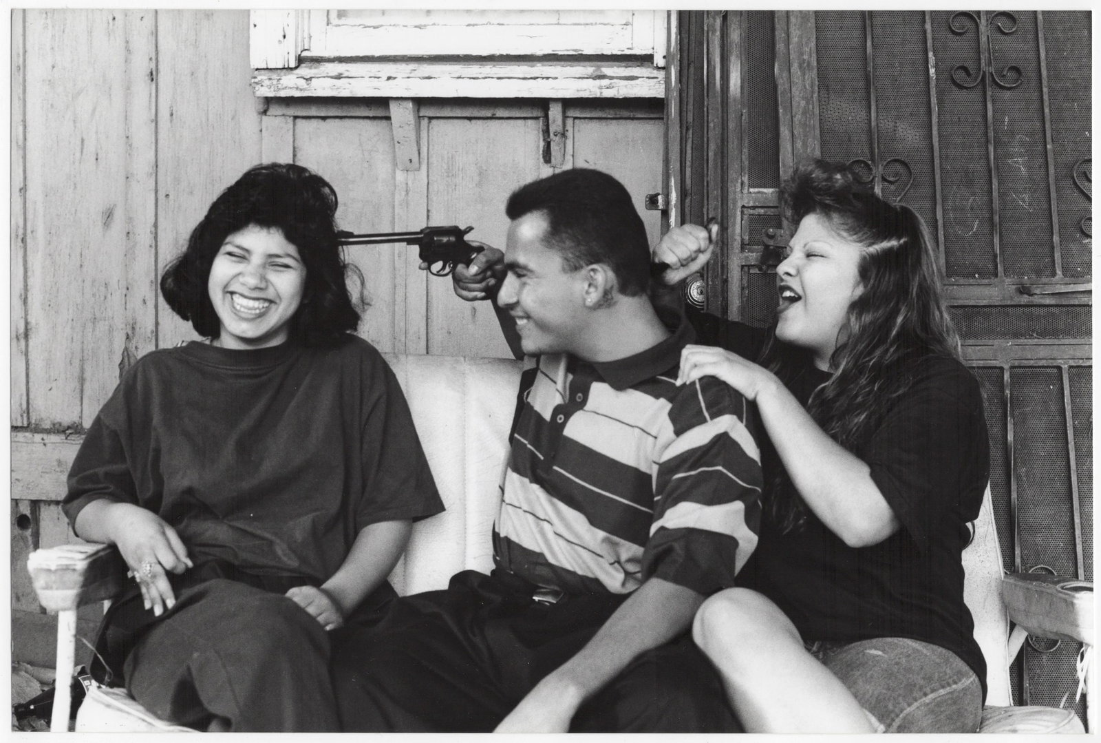 Robert Yager* (Binghampton 1923 - 2007 Broome County): Robert Yager* (Binghampton 1923 - 2007 Broome County) From the series The Gangs of Los Angeles,c. 1990s vintage gelatin silver print on RC paper 17,7 x 26,4 cm verso annotated, and photographer’s cr